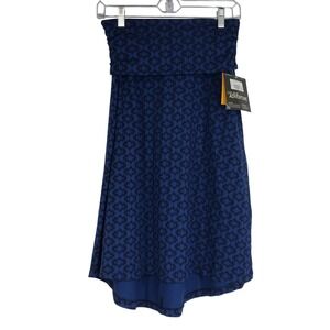 EDDIE BAUER - WOMENS XS - BLUE KNIT JULIA ATLANTIC POLYESTER BLEND PULL-ON SKIRT